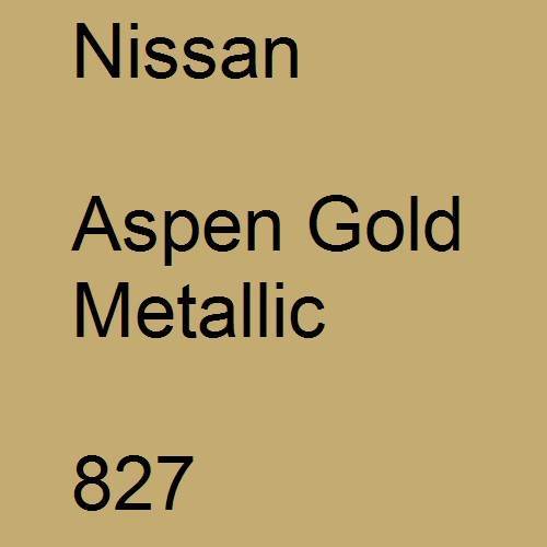 Nissan, Aspen Gold Metallic, 827.